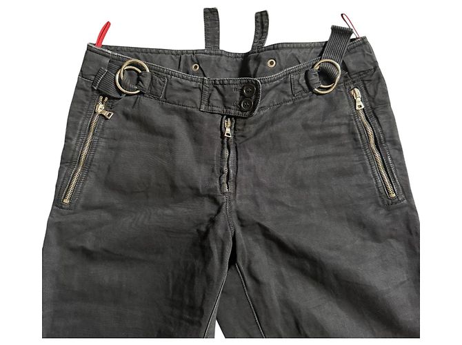Prada Pantaloni Biker Multi-zip Nero - vista 3