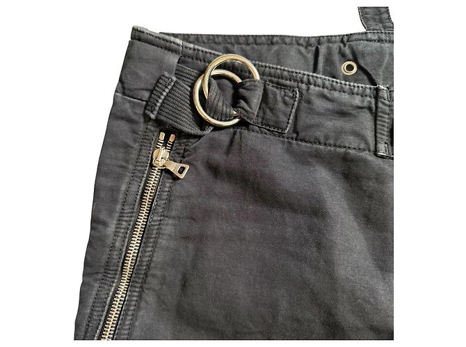 Prada Pantaloni Biker Multi-zip Nero - vista 4