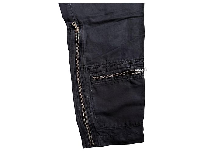 Prada Pantaloni Biker Multi-zip Nero - vista 5