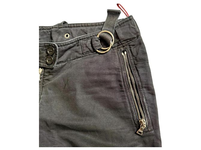 Prada Pantaloni Biker Multi-zip Nero - vista 7