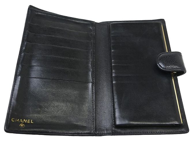 Cartera Chanel Timeless CC Caviar Long Negro - vista 3