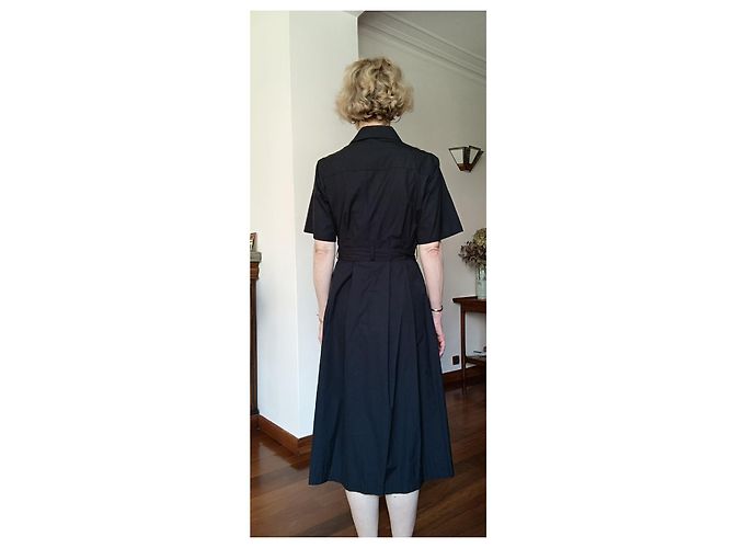 Autre Marque Max&Co Zeppa schwarzes Hemdblusenkleid aus Baumwolle - Ansicht 4