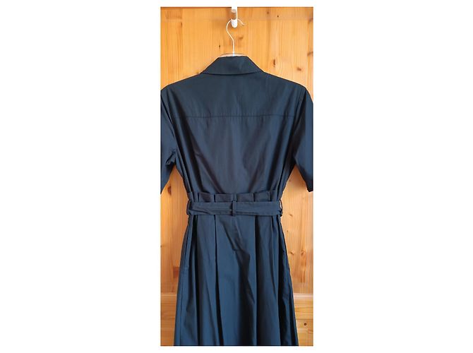 Autre Marque Max&Co Zeppa schwarzes Hemdblusenkleid aus Baumwolle - Ansicht 7