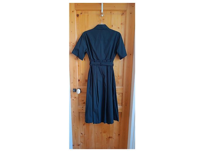 Autre Marque Max&Co Zeppa schwarzes Hemdblusenkleid aus Baumwolle - Ansicht 8