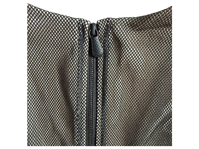 Bottega Veneta Abito in Seta Multicolore 2012 Marrone Nero Blu Beige Porpora - vista 10