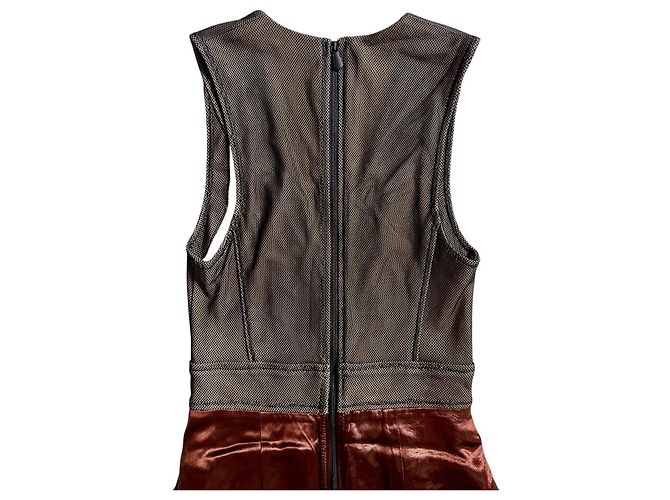Bottega Veneta Abito in Seta Multicolore 2012 Marrone Nero Blu Beige Porpora - vista 11
