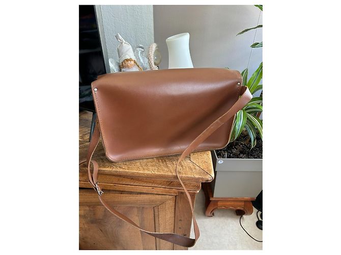 Autre Marque The Cambridge Satchel Company Borsa a tracolla in pelle marrone - vista 3