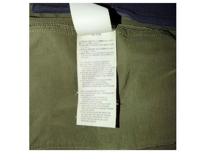 Sacai Hybrid Schwamm-Kapuzenpullover Blau Beige Grün - Ansicht 11
