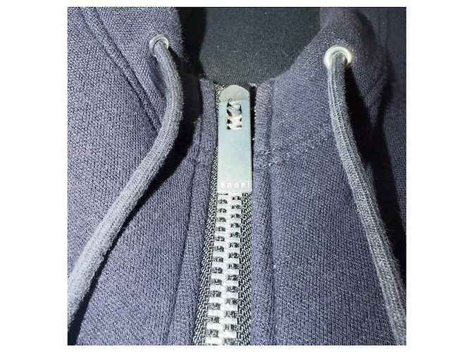 Sacai Hybrid Schwamm-Kapuzenpullover Blau Beige Grün - Ansicht 6