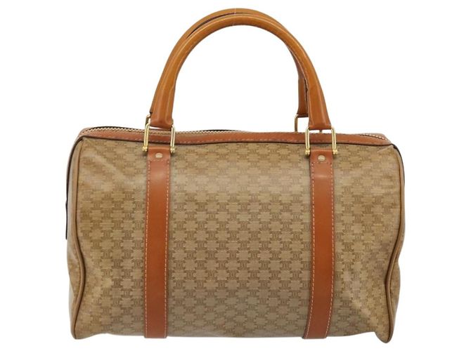 Céline Celine Vintage Macadam Canvas and Leather Beige - vista 2