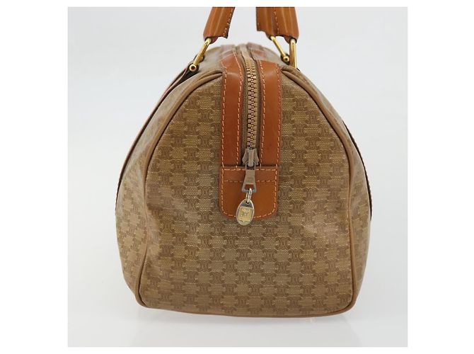 Céline Celine Vintage Macadam Canvas and Leather Beige - vista 3