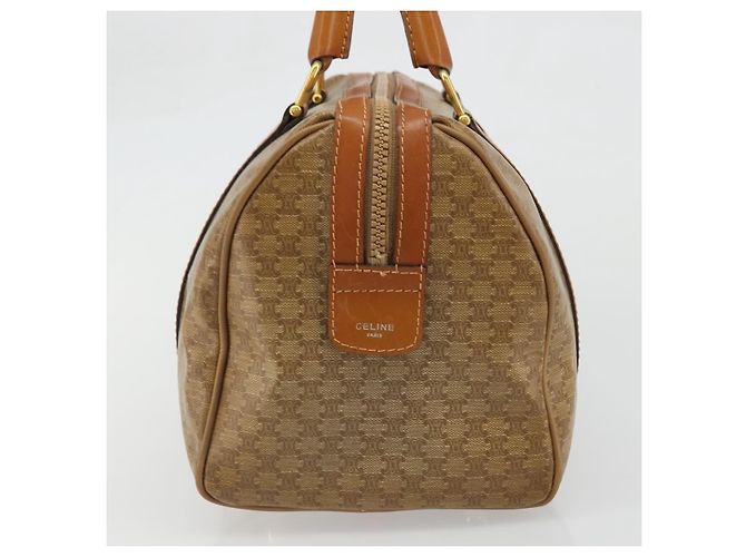 Céline Celine Vintage Macadam Canvas and Leather Beige - vista 4