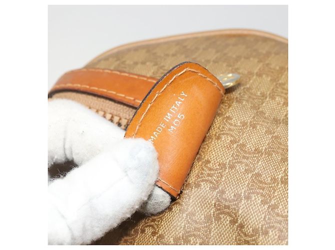 Céline Celine Vintage Macadam Canvas and Leather Beige - vista 7