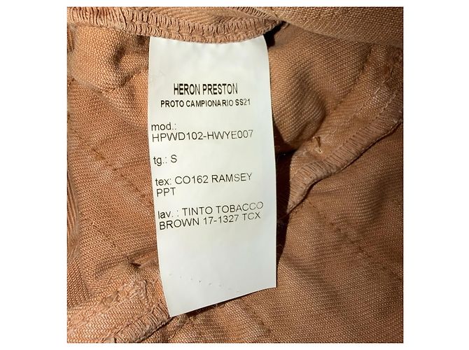 Heron Preston Patchwork Denim Jacke Beige Orange - Ansicht 9