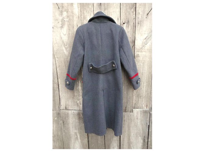 Maison Martin Margiela MM22 Abrigo de lana gris doble botonadura - vista 7