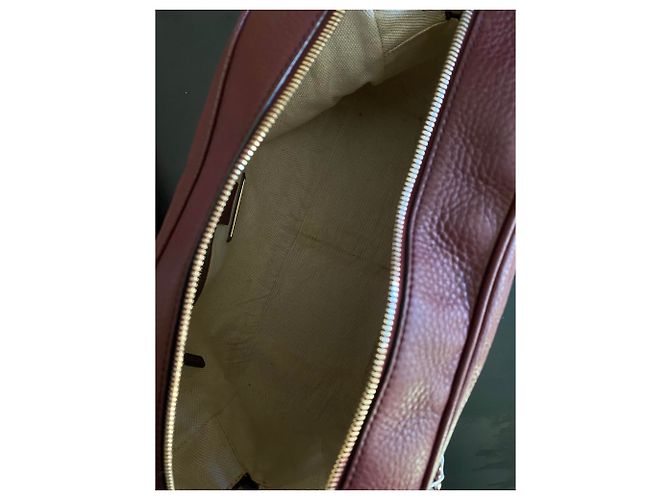 Gucci Soho Borsa a spalla in pelle Bordò - vista 11