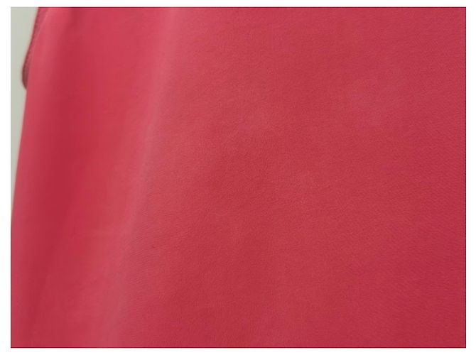 Chanel Top sin mangas de seda rosa coral - vista 5