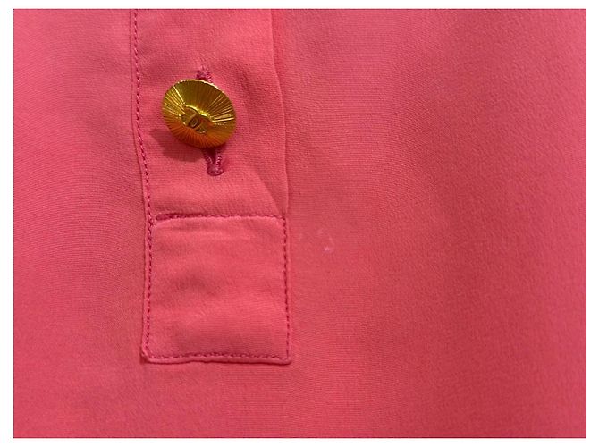 Chanel Top sin mangas de seda rosa coral - vista 6