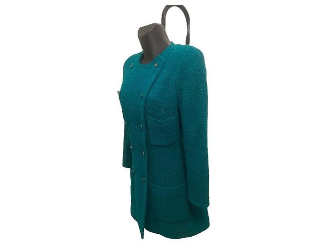 Timeless Abito Aqua Green in Tweed Chanel - vista 2