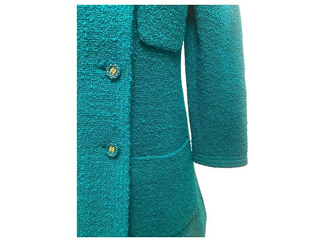 Timeless Abito Aqua Green in Tweed Chanel - vista 3