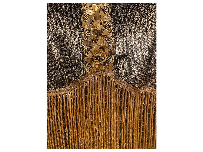Abito dorato Lanvin con frange - vista 3