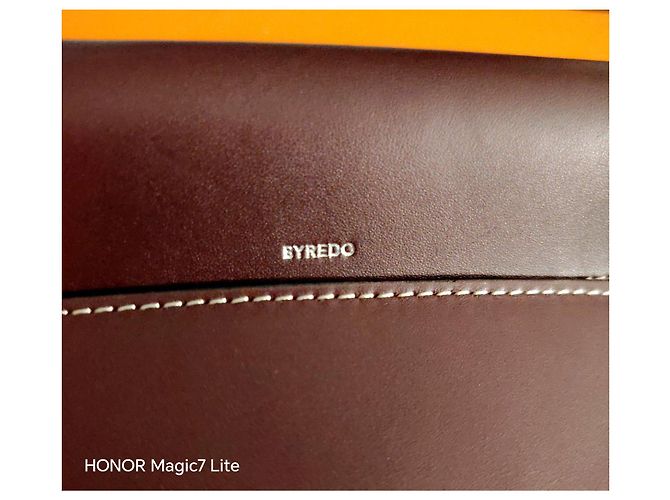 Autre Marque Byredo Tarjetero de cuero Castaño - vista 2