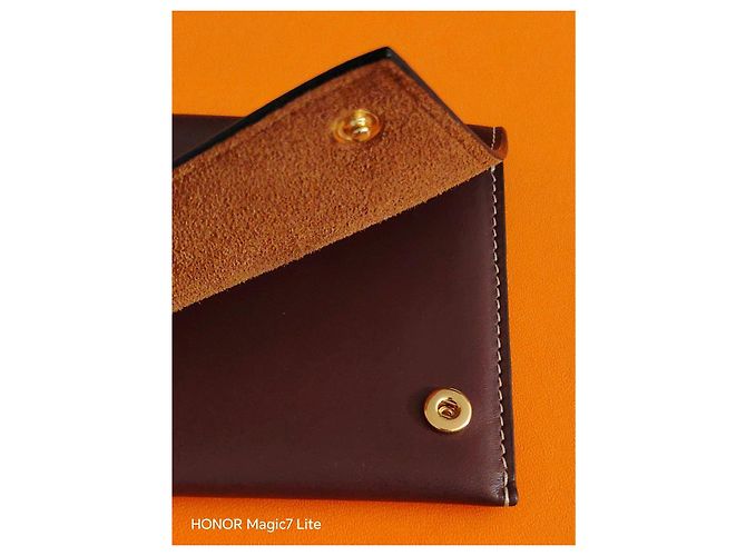 Autre Marque Byredo Tarjetero de cuero Castaño - vista 3