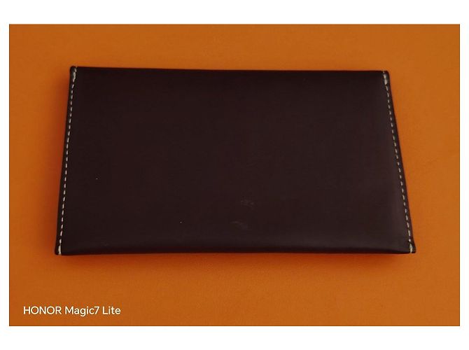 Autre Marque Byredo Tarjetero de cuero Castaño - vista 5
