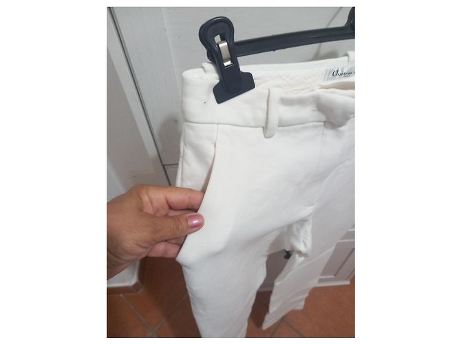Christian Dior Pantalones Blancos de Algodón - vista 5