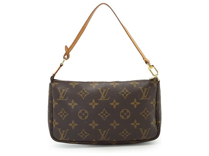 Louis Vuitton Pochette Accessoires in Tela Monogramma Marrone Vintage - vista 2