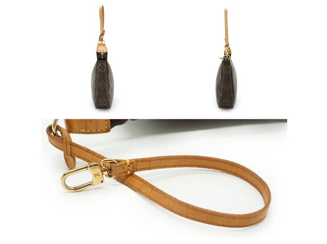 Louis Vuitton Pochette Accessoires in Tela Monogramma Marrone Vintage - vista 3