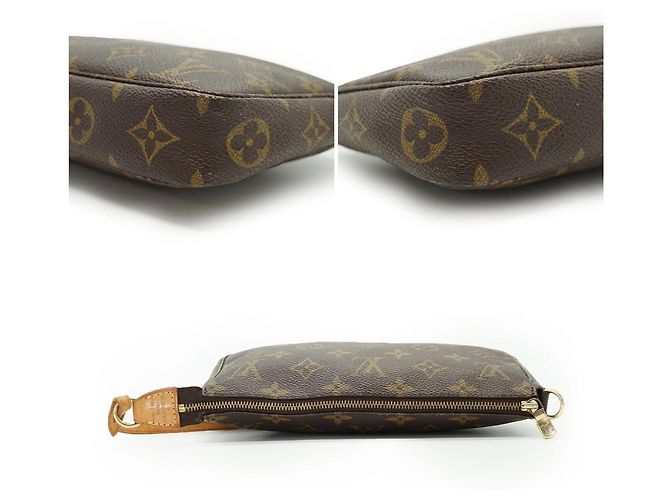 Louis Vuitton Pochette Accessoires in Tela Monogramma Marrone Vintage - vista 4