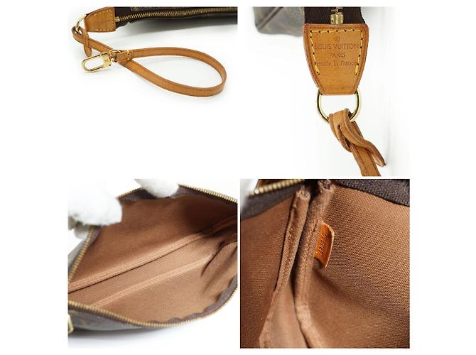 Louis Vuitton Pochette Accessoires in Tela Monogramma Marrone Vintage - vista 5