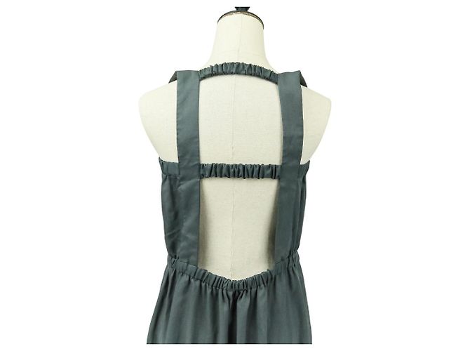 Autre Marque Vestido de suspensórios com costas abertas ASTRAET Marrom - vista 10