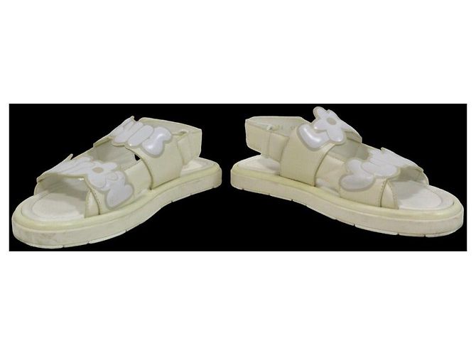 Sandali Louis Vuitton Flowerline Bianco - vista 4