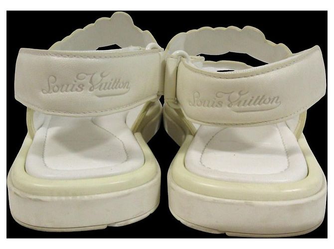 Sandali Louis Vuitton Flowerline Bianco - vista 5