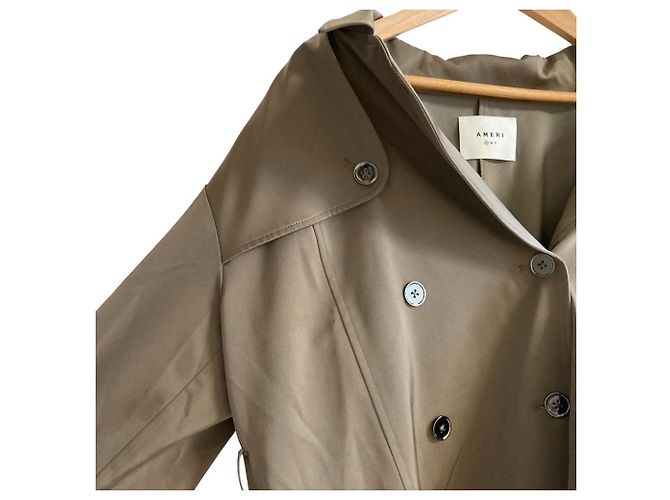 Autre Marque AMERI Trench Jacket Shirt Brown - view 4