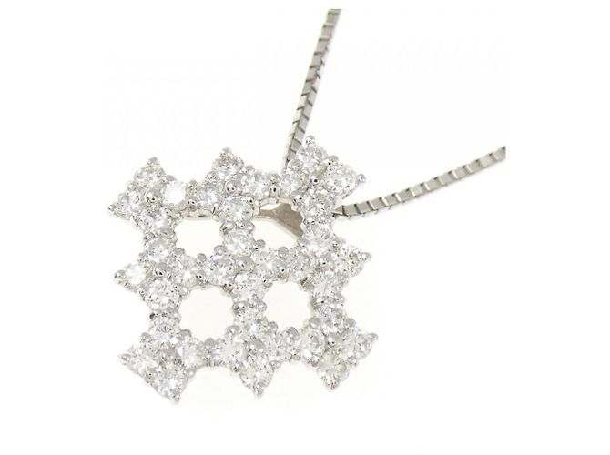 Autre Marque Collana con Diamanti Pt900 Pt850 Argento - vista 3