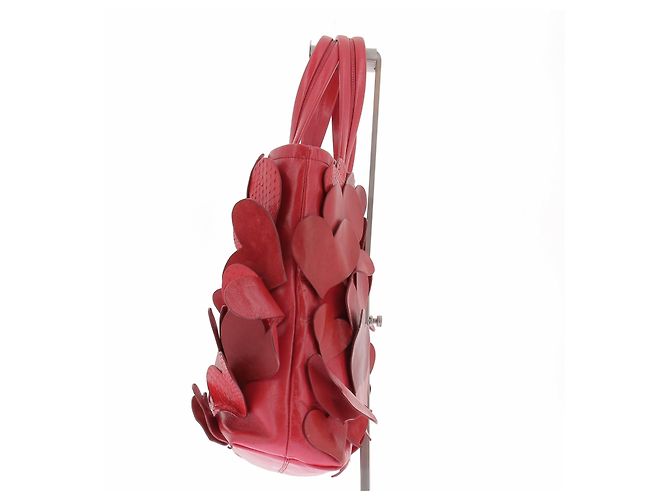 Borsa a mano Marc Jacobs in pelle rossa a cuore Rosso - vista 3