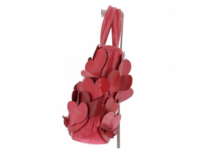 Borsa a mano Marc Jacobs in pelle rossa a cuore Rosso - vista 4