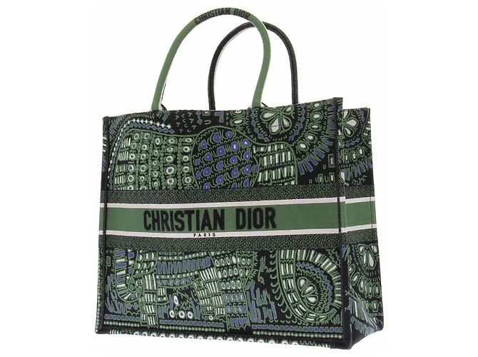 Dior Borsa a mano "Animals Book Tote" verde - vista 5