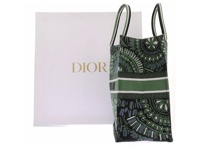 Dior Borsa a mano "Animals Book Tote" verde - vista 8
