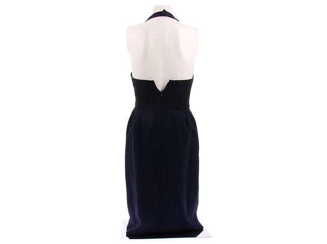 Dior Kleid aus Wolle Marineblau Größe S - Ansicht 2