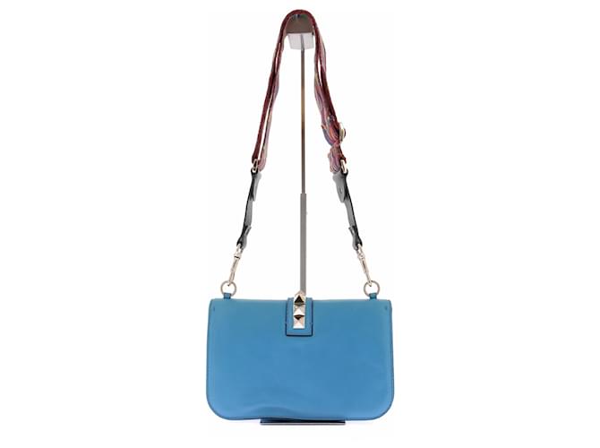 Valentino Garavani Borsa "Glam Lock" blu in pelle - vista 2