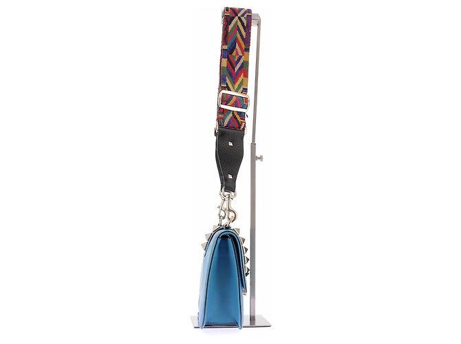 Valentino Garavani Borsa "Glam Lock" blu in pelle - vista 3