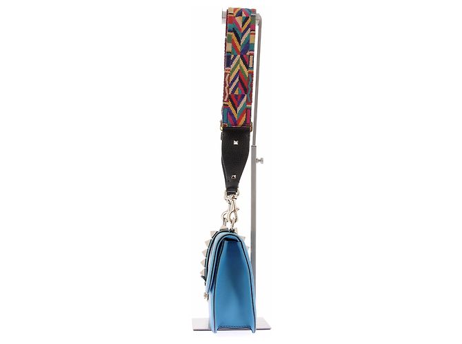 Valentino Garavani Borsa "Glam Lock" blu in pelle - vista 4
