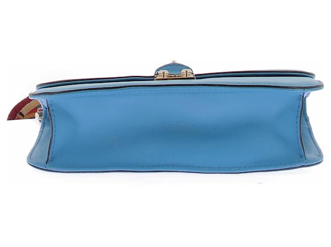 Valentino Garavani Borsa "Glam Lock" blu in pelle - vista 7