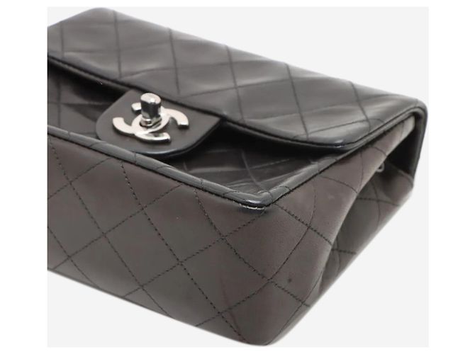Chanel Bolsa mini Classic Single Flap vintage 1996 em pele de cordeiro preta Preto - vista 3
