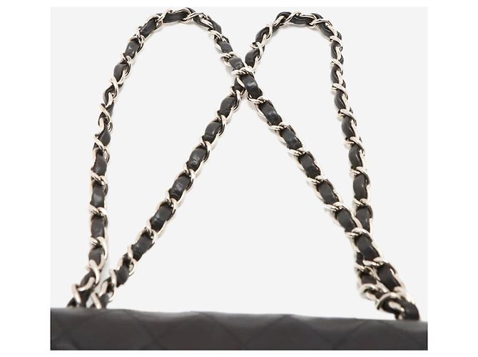 Chanel Bolsa mini Classic Single Flap vintage 1996 em pele de cordeiro preta Preto - vista 6