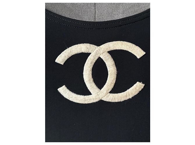 Costume intero Chanel logo CC Nero - vista 2